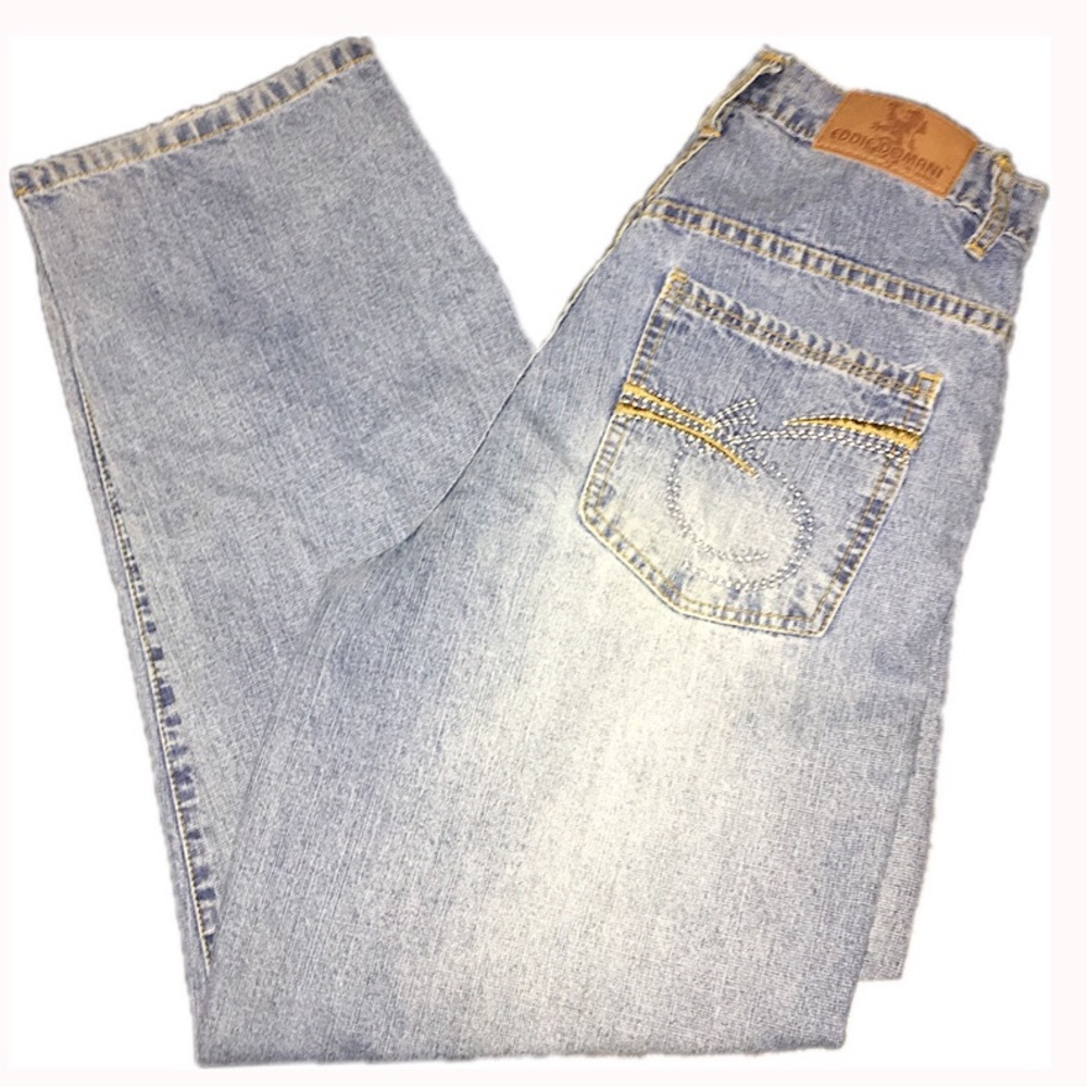 Eddie Domani Light Wash Relaxed Straight, 30/30